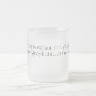 Taza De Cristal Esmerilado La cosa más dura