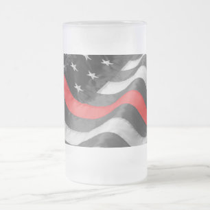 Taza De Cristal Esmerilado La delgada línea roja