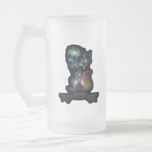Taza De Cristal Esmerilado La Elegancia Del Retrato Fractal De Trilia