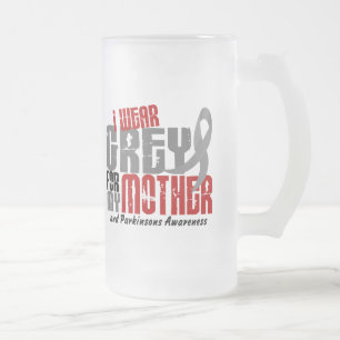 Taza De Cristal Esmerilado La enfermedad de Parkinson LLEVO el GRIS PARA MI