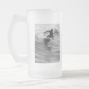 Taza De Cristal Esmerilado La Escala De Grises De Onda