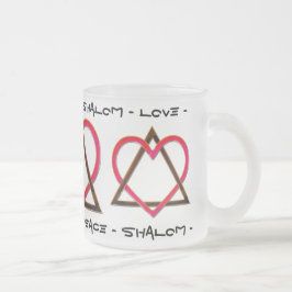 Taza De Cristal Esmerilado La estrella del amor de David