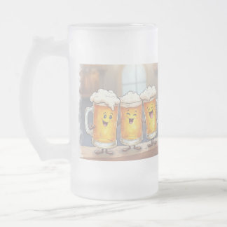 Taza De Cristal Esmerilado La felicidad es una pequeña cerveza