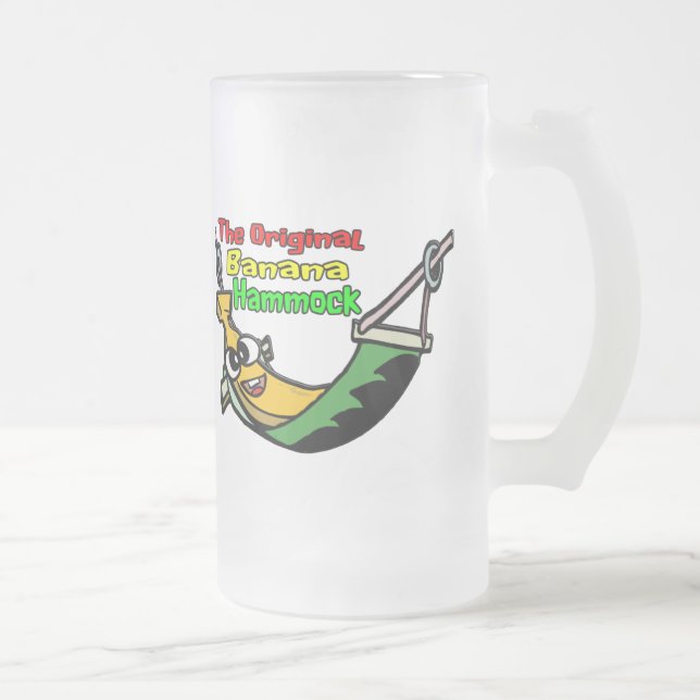 Taza De Cristal Esmerilado La hamaca original del plátano (Derecha)