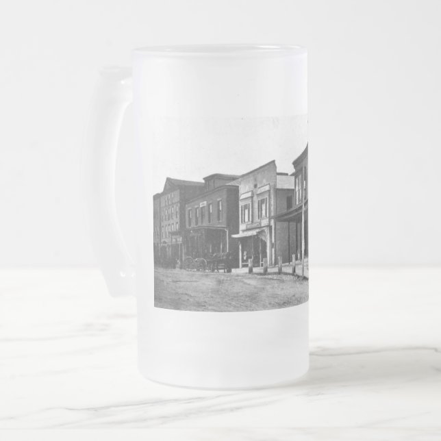 Taza De Cristal Esmerilado La historia de Pepperell Massachusetts (Anverso izquierdo)