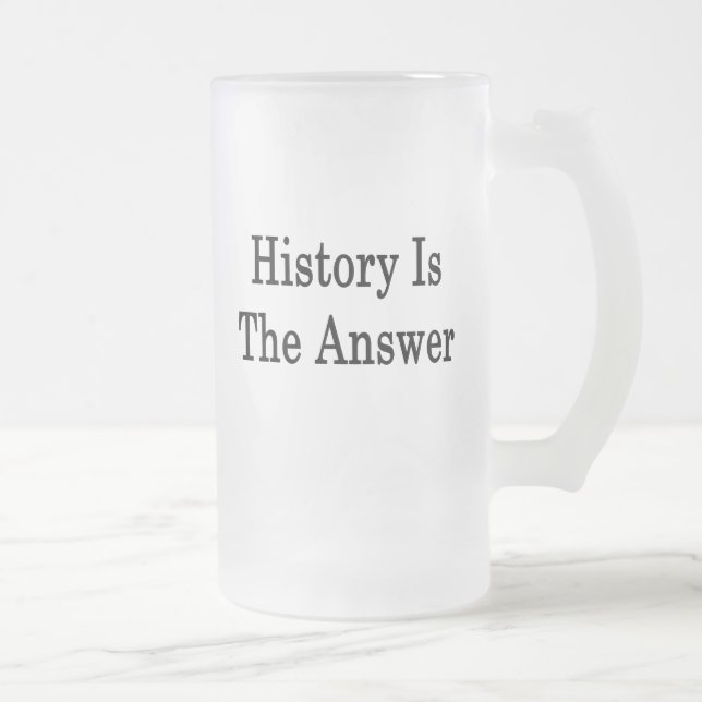 Taza De Cristal Esmerilado La historia es la respuesta (Derecha)