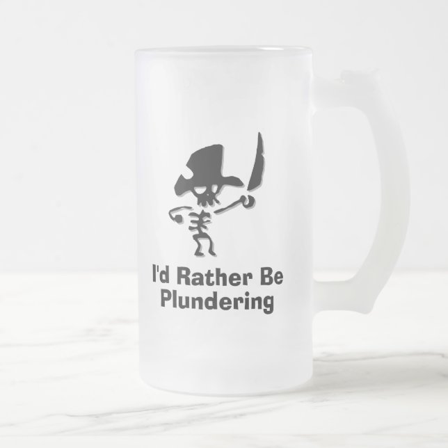 Taza De Cristal Esmerilado La identificación del pirata esté pillando (Derecha)