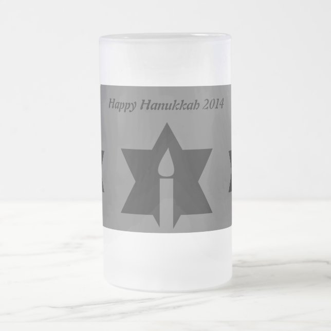 Taza De Cristal Esmerilado La llama y la estrella - (Centro)