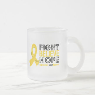 Taza De Cristal Esmerilado La lucha cree la esperanza - cáncer de