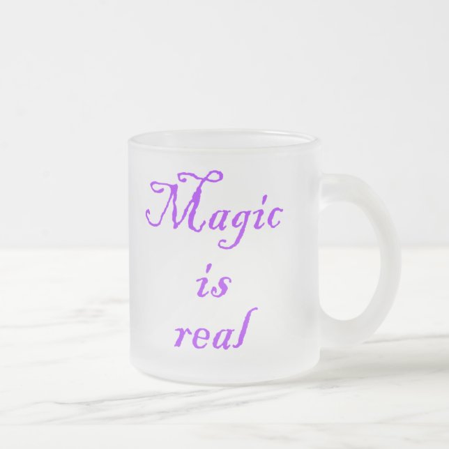 Taza De Cristal Esmerilado La magia es real-mug (Derecha)