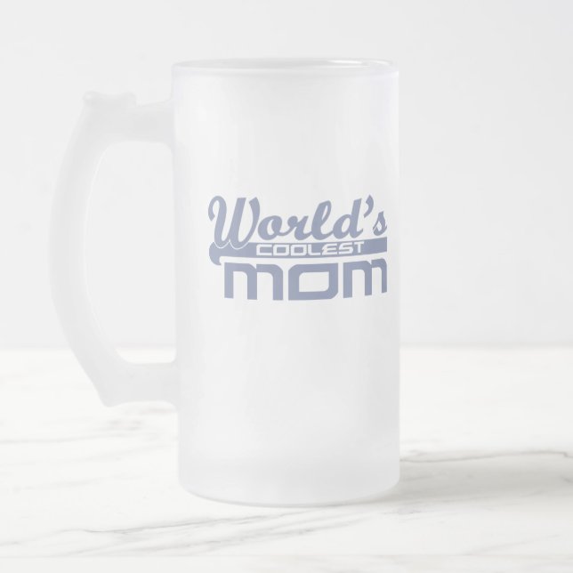 Taza De Cristal Esmerilado La mamá más fresca del mundo (Izquierda)