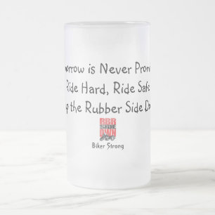 Taza De Cristal Esmerilado La mañana nunca se promete,