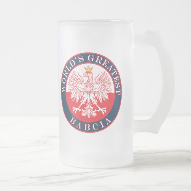 Taza De Cristal Esmerilado La mayor Babcia del mundo (Derecha)