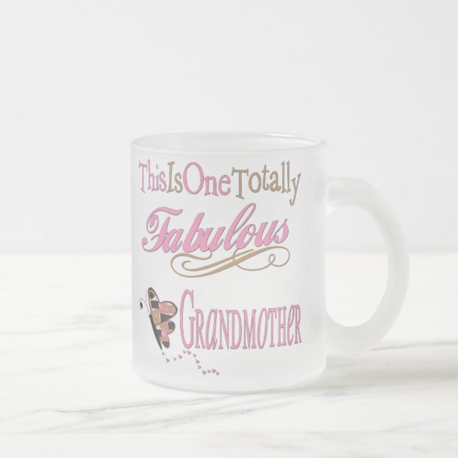 Taza De Cristal Esmerilado La mejor abuela nunca (Derecha)