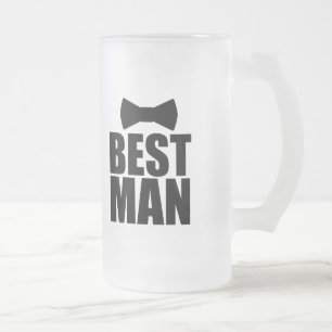 Taza De Cristal Esmerilado La mejor cerveza del novio de la boda del hombre