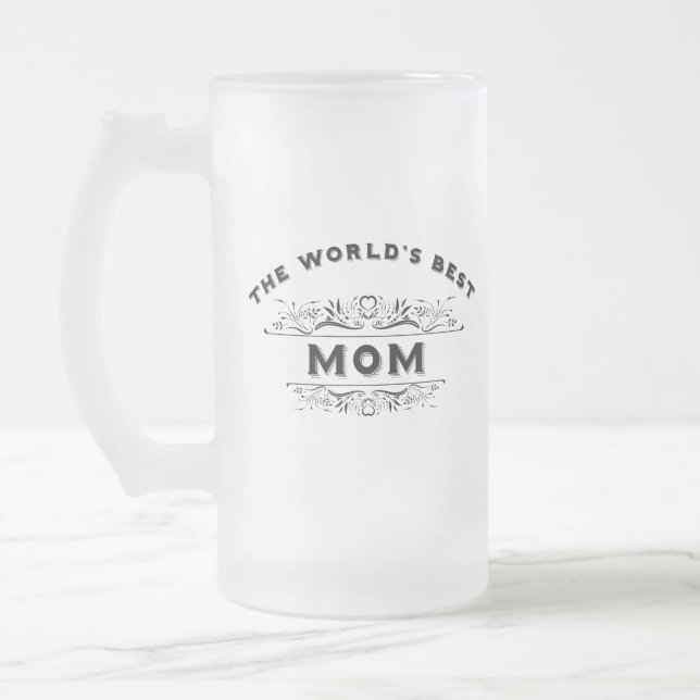 Taza De Cristal Esmerilado La mejor mamá del mundo (Izquierda)
