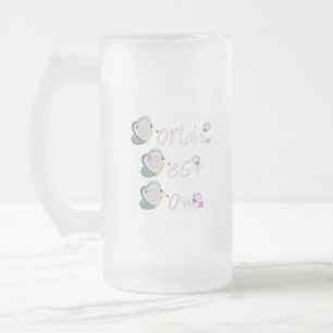 Taza De Cristal Esmerilado La mejor mamá del mundo (mariposa)