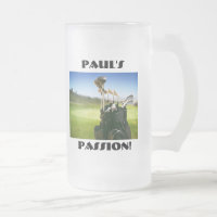 ¡La pasión de Paul (golf)!  16oz. Stein.