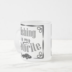Taza De Cristal Esmerilado La pesca es mi cita favorita