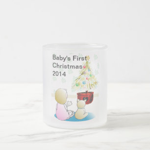 Taza De Cristal Esmerilado La primera Navidad del bebé