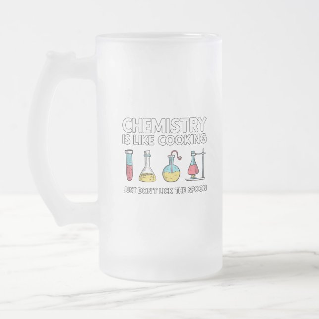 Taza De Cristal Esmerilado La Química Es Como La Cocina (Izquierda)