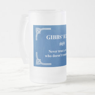 Taza De Cristal Esmerilado la regla 69 de Gibbs