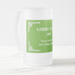 Taza De Cristal Esmerilado la regla 99 de Gibbs