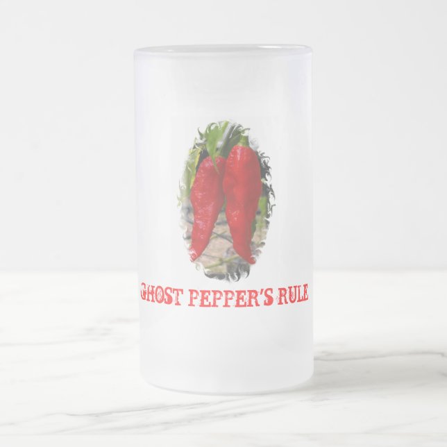 Taza De Cristal Esmerilado La regla de la pimienta del fantasma (Centro)
