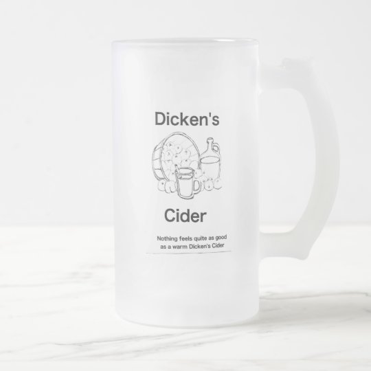 Taza De Cristal Esmerilado La sidra de Dickens nada siente muy como buena