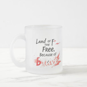 Taza De Cristal Esmerilado La tierra de los libres, por los valientes