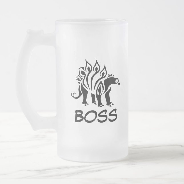 Taza De Cristal Esmerilado La tormenta Gray Stegosaurus reventó dinosaurio (Izquierda)
