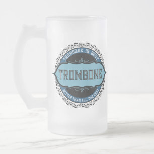 Taza De Cristal Esmerilado La trombona es lo mejor