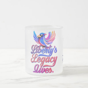 Taza De Cristal Esmerilado La vida del legado de la libertad - Elegante diseñ