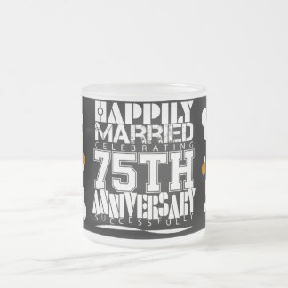 Taza De Cristal Esmerilado la vida felizmente casada celebra el 60 aniversari