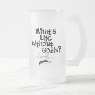Taza De Cristal Esmerilado La vida sin objetivos (Jugar al hockey)