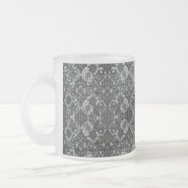 Taza De Cristal Esmerilado Láceas negras Artistas de vidrio escarlatado