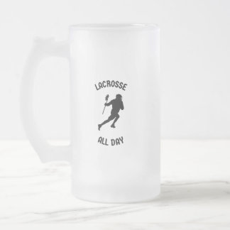 Taza De Cristal Esmerilado Lacrosse todo el día