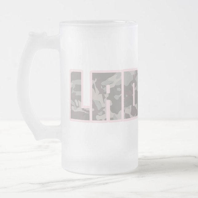 Taza De Cristal Esmerilado "Ladette" camo urbano pardo y cola de cerveza de t (Izquierda)