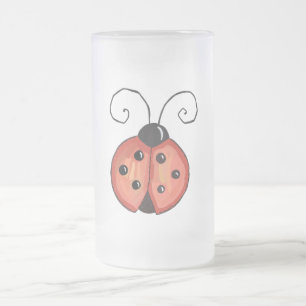 Taza De Cristal Esmerilado Ladybug