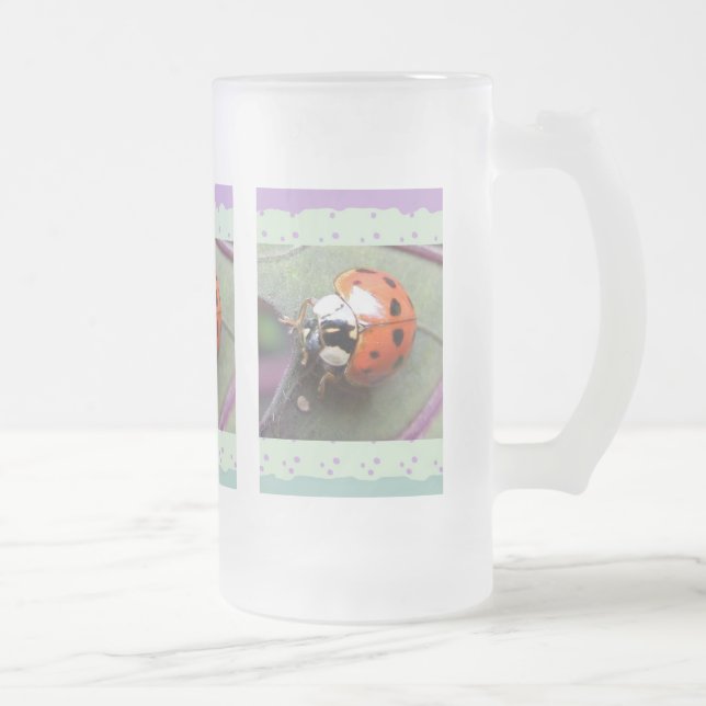 Taza De Cristal Esmerilado Ladybug Frost Mug (Derecha)
