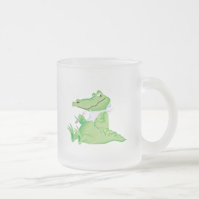 Taza De Cristal Esmerilado lagarto hambriento (Derecha)