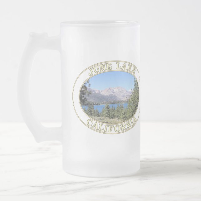 Taza De Cristal Esmerilado Lago de Junio y Sierra Nevada Oriental (Izquierda)
