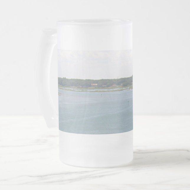 Taza De Cristal Esmerilado Lago Florida (Anverso izquierdo)