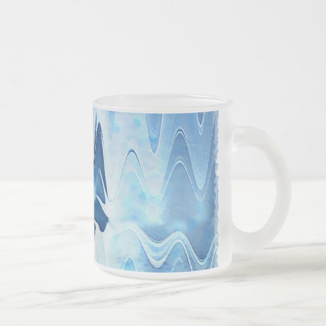 Taza De Cristal Esmerilado Lago Glacial (Derecha)