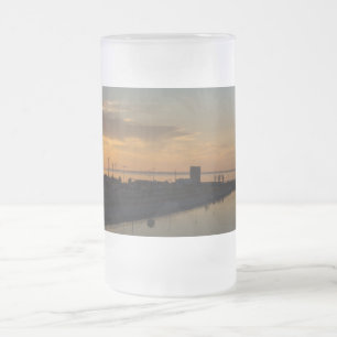Taza De Cristal Esmerilado Lago Huron Golden Morning Frosted Mug