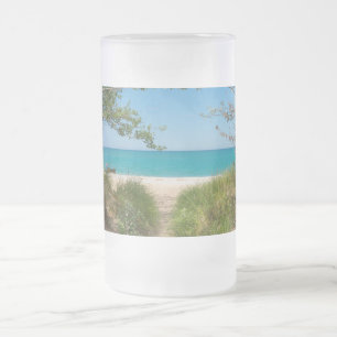 Taza De Cristal Esmerilado Lago Michigan Tranquilidad Frosted Mug
