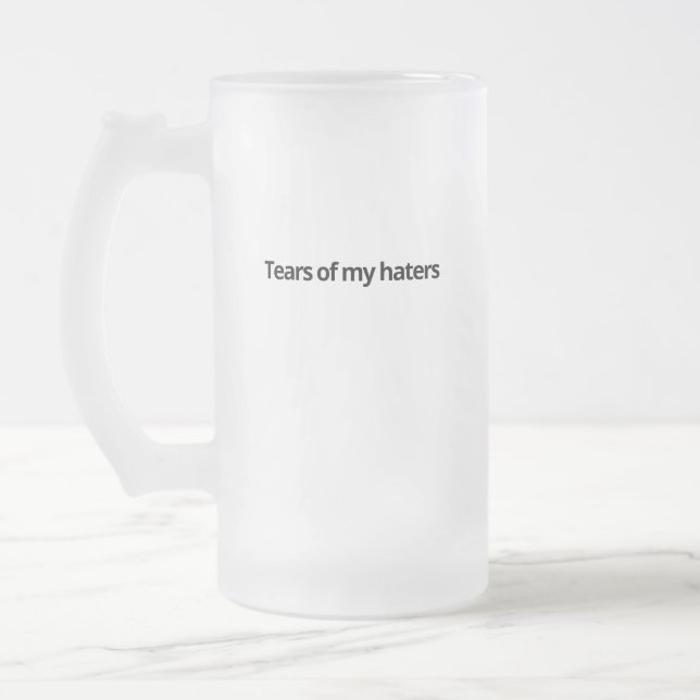 Taza De Cristal Esmerilado Lágrimas de mis enemigos (Izquierda)