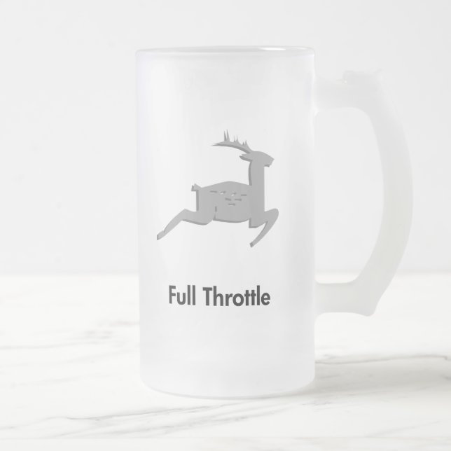 Taza De Cristal Esmerilado Lanzamiento total de renos (Derecha)