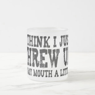 Taza De Cristal Esmerilado Lanzar para arriba en mi boca poco