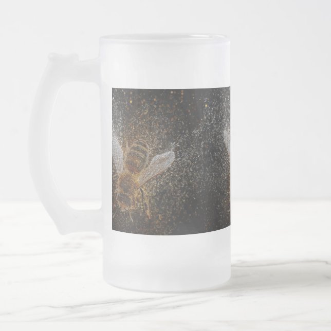 Taza De Cristal Esmerilado Las abejas caídas son mágicas (Izquierda)